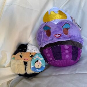 Disney Villains Plush Set - Cruella Squishmallow & Ursula Munchling